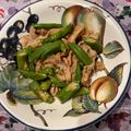 クレイプメートル's cooksnap of when they made オクラと豚肉の炒め物.