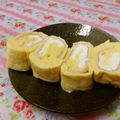 赤い電話's cooksnap of when they made お弁当に*卵１個でクリチ卵焼き.
