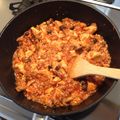 pua3a's cooksnap of when they made 豆腐と鶏そぼろのトマトあんかけライス.
