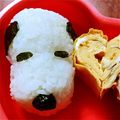 龍COCO's cooksnap of when they made スヌーピー＆ウッドストック弁当✿キャラ弁.