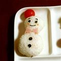 ドニオ's cooksnap of when they made 雪だるまのおにぎり.