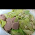 どもプリ's cooksnap of when they made 豆腐とキャベツのあっさり炒め✿.