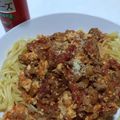 ナナヒカ's cooksnap of when they made お豆腐でヘルシー！和風ミートソースパスタ.