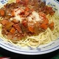 なみなみだっちゃ's cooksnap of when they made 我が家のミートソーススパゲッティ.