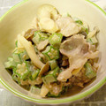 どんうん's cooksnap of when they made オクラときのこと豚肉の胡麻マヨ和え.