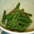 トモスケ's cooksnap of when they made めんつゆで簡単★いんげんのごま和え.