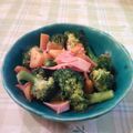 オレンジリング's cooksnap of when they made 柿とハムとブロッコリーの炒めもの.