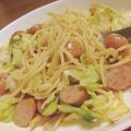 shino1023's cooksnap of when they made キャベツとウインナーの和風パスタ.