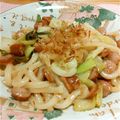 うめぼしだいすき's cooksnap of when they made 簡単ゴマドレ焼きうどん。.