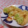 赤い電話's cooksnap of when they made 塩もみキャベツのお揚げ巻き.