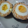 gojira_minira's cooksnap of when they made ゆで卵の弾丸おにぎり♪.