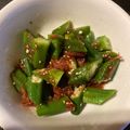 khnopff's cooksnap of when they made オクラの梅ポン酢和え.