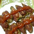 bineta's cooksnap of when they made あっという間に大好きなピーマンの肉詰め.