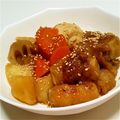 如月拓海's cooksnap of when they made 豚バラと高野豆腐で角煮風☆.
