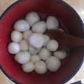 weirdclea's cooksnap of when they made チョコ入り白玉.