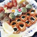 ＭｉｙａＣｏ's cooksnap of when they made ✿キャビア/サーモン前菜２種✿.