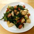 mikimaru27's cooksnap of when they made かぶの葉とベーコンのイタリアン炒め.