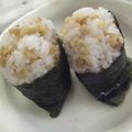 fuwafuwamilk's cooksnap of when they made 天カス（揚げ玉）のおにぎり.