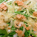 eipontan's cooksnap of when they made 鮭と水菜のミルク炒め煮.
