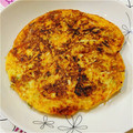 マシマンマ's cooksnap of when they made 長芋とキムチとチーズと水菜のふわふわ焼き.