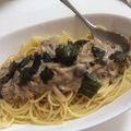 トミ子's cooksnap of when they made 納豆ツナきのこ豆乳パスタ.