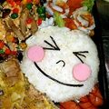 えリﾋﾟｮﾝ★'s cooksnap of when they made キャラ弁 ラインキャラ ムーン.