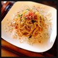 poppys's cooksnap of when they made しらすの焼きうどん.