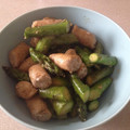 YuMy84's cooksnap of when they made アスパラとウインナーのバターしょうゆ炒め.