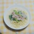 かふぇmomo's cooksnap of when they made クリームスープのスープパスタ.