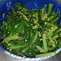 ぶーたーこー's cooksnap of when they made 鉄板◎小松菜のカラシ醤油和え.