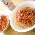 さるちゃんばなな's cooksnap of when they made ツナ・玉ねぎ・トマトの冷製そうめん♡.