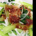 きいのか's cooksnap of when they made 超簡単大根と小松菜の梅ドレッシング和え。.