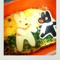 ひくたろ's cooksnap of when they made リサとガスパールのキャラ弁o(^▽^)o.