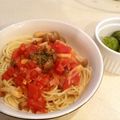 ぺんぎんすきー's cooksnap of when they made ＊ベーコンとしめじのトマトソースパスタ＊.