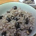 とんがりポンポン's cooksnap of when they made 綺麗な紫色♪発芽玄米入り黒豆ご飯.