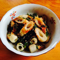 Ikeake's cooksnap of when they made ♥簡単☆ちくわと大根の葉っぱ♥.