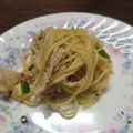 ぷりまめ's cooksnap of when they made ランチに♪冷しゃぶ高菜の冷製パスタ.