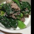 ナナヒカ's cooksnap of when they made 小松菜と鯖缶の生姜和え.