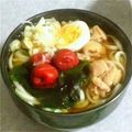 発明王's cooksnap of when they made あっさり～梅ぇわかめうどん.