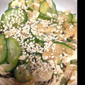macuro's cooksnap of when they made ★あと一品！ささみと油揚げの酢の物.