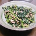 mioly's cooksnap of when they made ✿かぶの葉とツナの胡麻和え♪レンジ✿.
