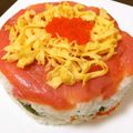 ♪えりぃ♪'s cooksnap of when they made パーティーに最適！サーモンの箱寿司.