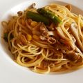 がんばるなーちゃん's cooksnap of when they made 牛肉とまいたけのパスタ（にんにく醤油味）.