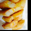 tkともtk's cooksnap of when they made 春巻きの皮で♥︎お餅とめんたいことチーズ.