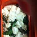 ブタエビチャン's cooksnap of when they made ルクエで温豆腐～きのこと春菊のあんかけ.
