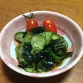 ゆきお♪'s cooksnap of when they made キュウリとワカメの酢の物.