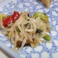 きらり流れ星's cooksnap of when they made もやし・オクラ・赤ピーマンの塩昆布炒め.
