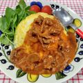 在宅勤務のおじさん's cooksnap of when they made オムハヤシ☆ハヤシライスリメイク料理.