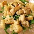 どぅど's cooksnap of when they made 【超簡単！】水菜と油揚げのポンマヨサラダ.