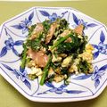 サンディサンディ's cooksnap of when they made ほうれん草とベーコンの卵炒め.